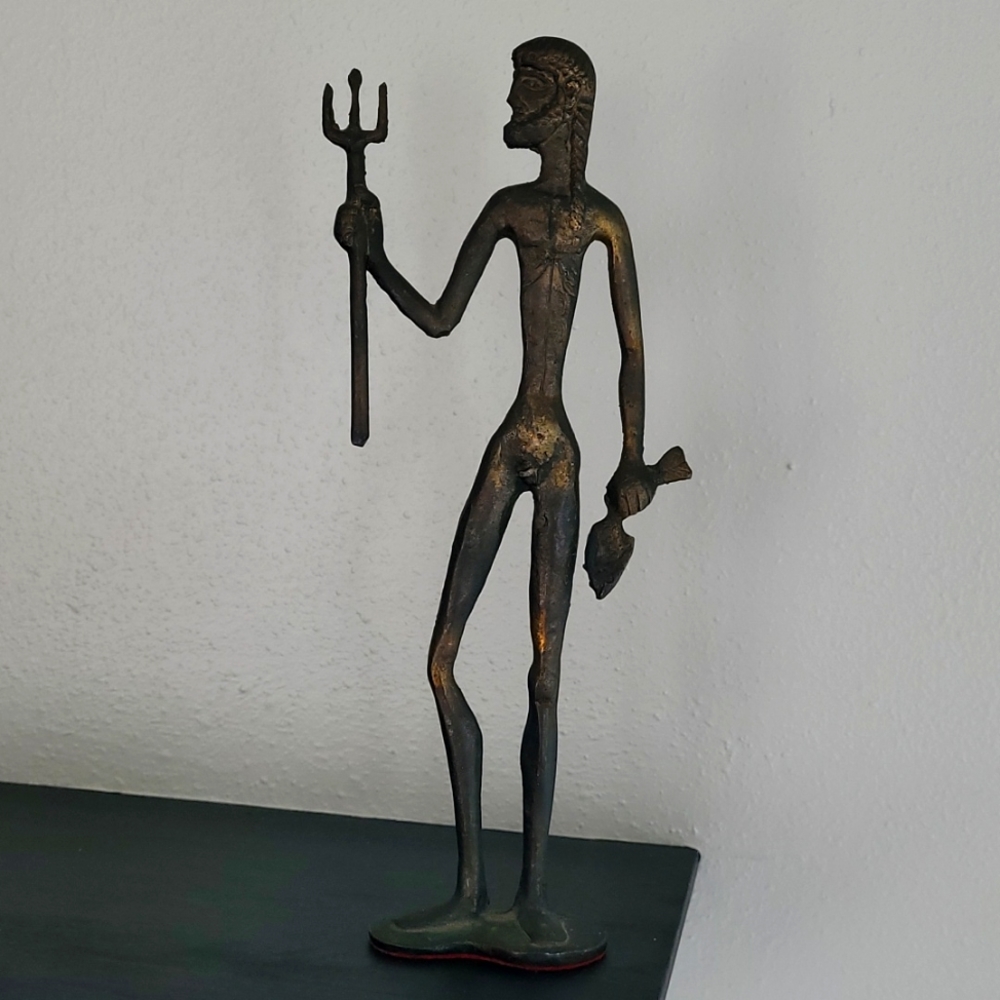 Bronze Poseidon God of the Sea Sculpture